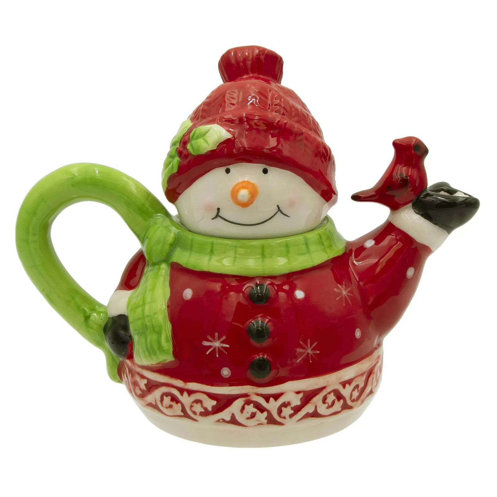 Radiant Treasures Ceramic Snowman Shaped 16oz Teapot 5090₽