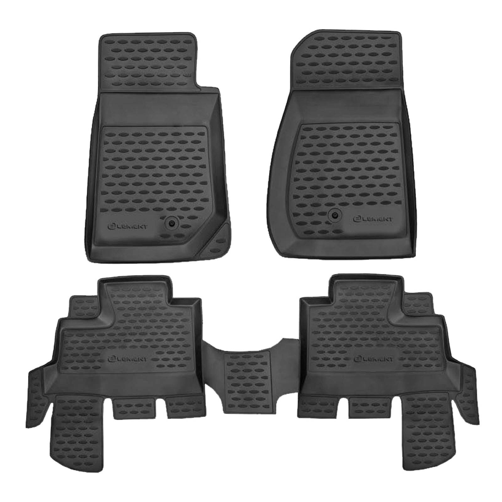 Tapis de sol en caoutchouc d'origine Jeep Wrangler JK 3, le jeu de 4 pièces anti-boue