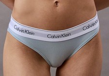 CALVIN KLEIN Modern Cotton Sterling Blue White Bikini Panty NEW Womens Sz S 5