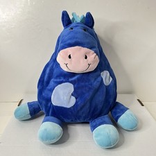 Vintage Chubby Blue Horse 12 Plush Stuffed Toy Animal Alley Toys R Us RARE HTF