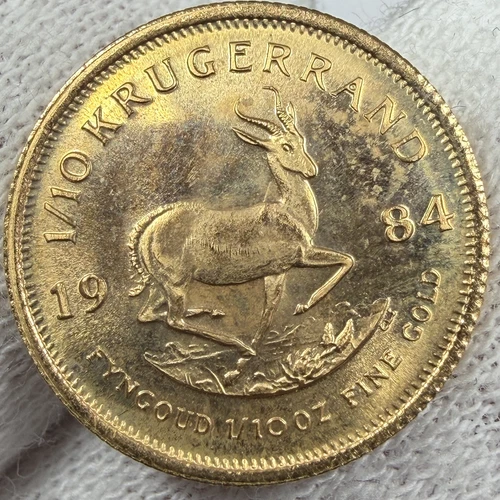 1984 Gold Krugerrand 1/10 oz — photo from another recent sale