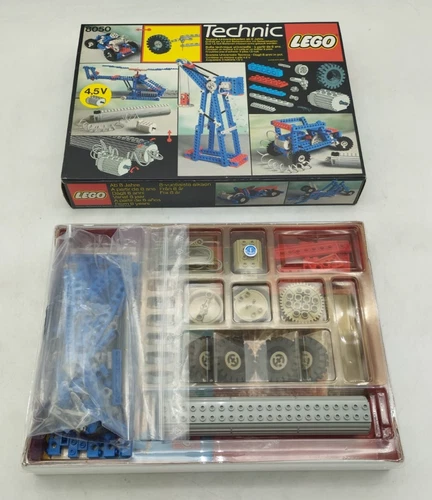 LEGO 8050 Building Set with Motor Original Box Technic Vintage Inlay Plastic Tray