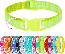 16-Pack Adjustable Nylon Puppy Collars Newborn Litters Soft Multicolor Series