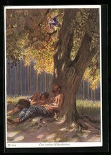 Künstler-AK Paul Hey: Das tapfere Schneiderlein überlistet die Riesen 