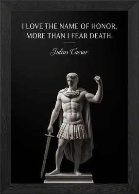 Julius Caesar Statue Framed Wall Art Poster Canvas Print Picture