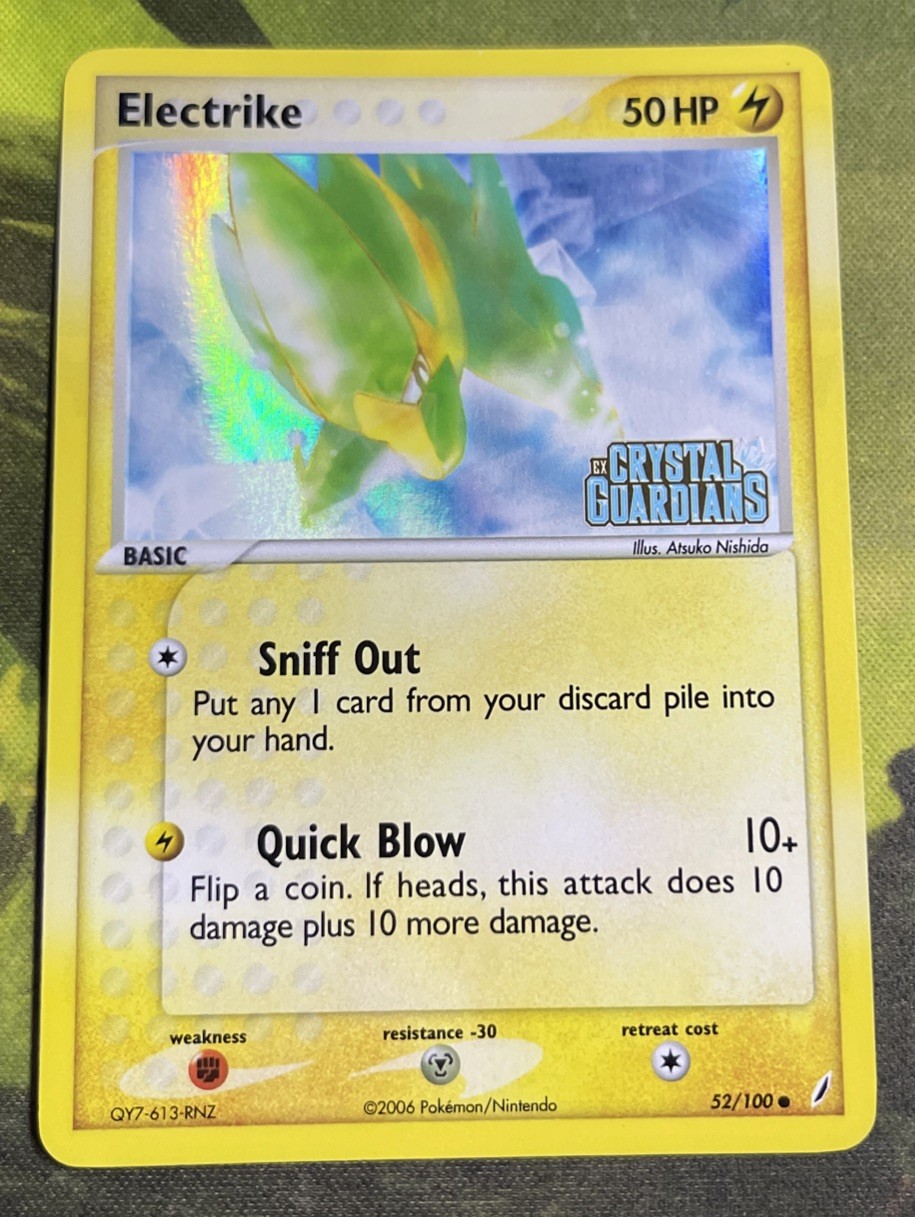 Electrike Reverse Holo 52/100 - Crystal Guardians - Near Mint
