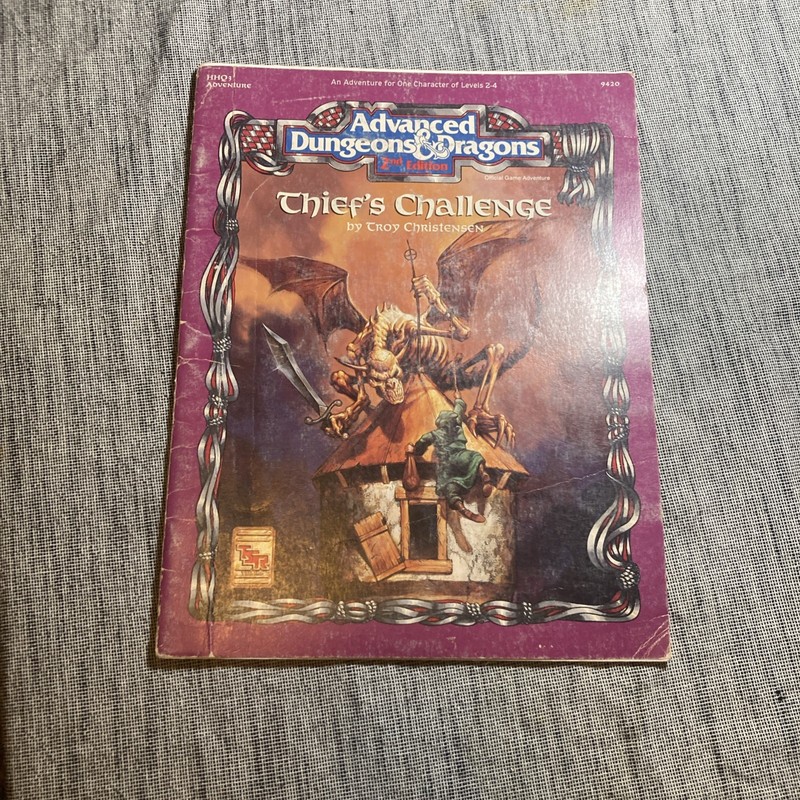 AD&D 2nd Ed THIEF’S CHALLENGE- TSR 9420 HHQ3 1993