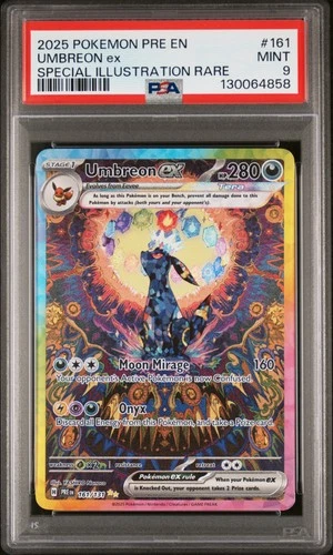 2025 Pokemon Prismatic Evolutions Umbreon Ex #161 MINT PSA 9 Special Illus. Rare