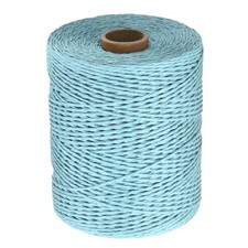 328 Yards Raffia Ribbon, 2mm Raffia Paper String for Wrapping, Light Blue