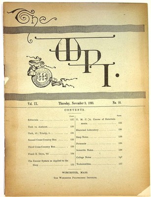 Worcester Polytechnic Institute Magazine Vol. 9 #10 FR 1893 Low Grade