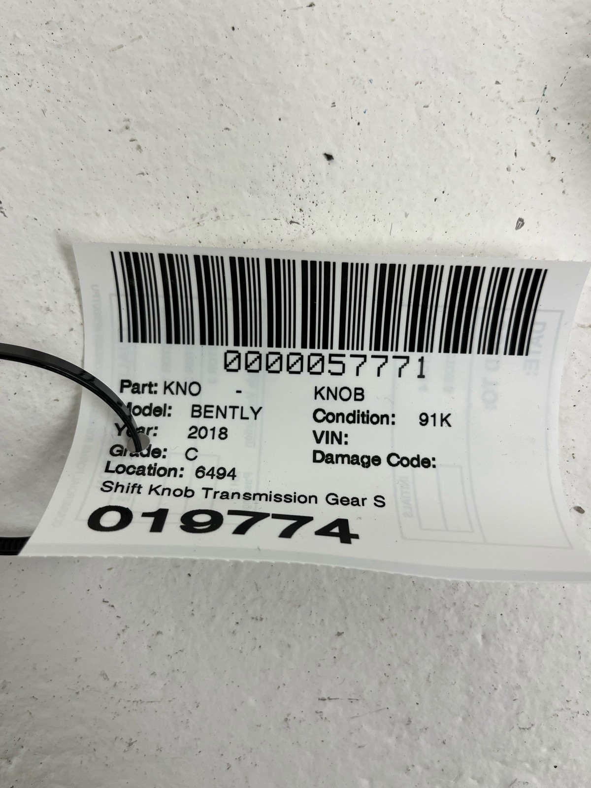 2015-2020 BENTLEY BENTAYGA OEM Shift Knob Transmission Gear Selector *Scratches*