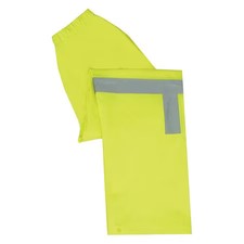 DELTAPLUS 61514 Hi-Visibility Rain Pants, Polyester/Polyurethane Coating, High