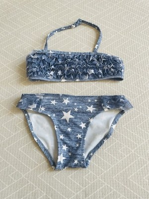 Blau & weiß Rüschen Sternenmuster Bikini Next Größe 3-4 Jahre