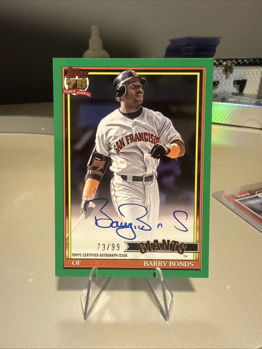 Topps Barry Bonds Baseball Serial Numbered Sports Trading Cards