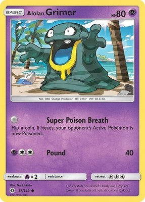 Alolan Grimer Regular 57/149 SM Base Set NM