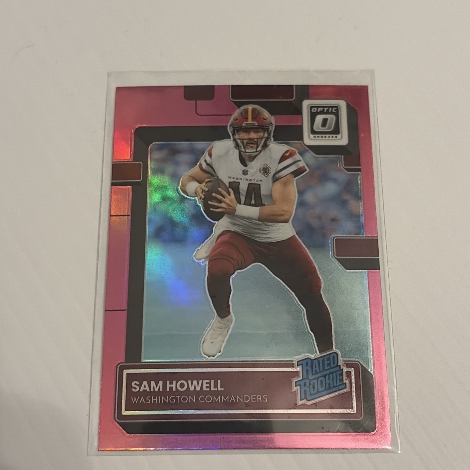 2022 Panini Donruss Optic - Rated Rookie Sam Howell #205 Pink Prizm (RC)