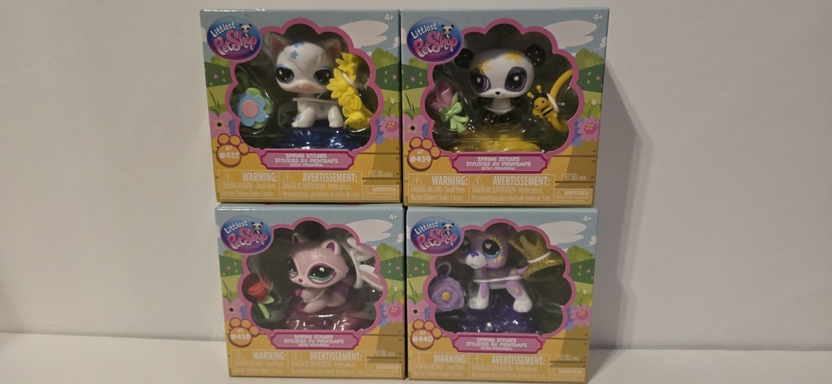 Littlest Pet Shop LPS Spring Stylers G7 Great Dane Cat Raccoon 