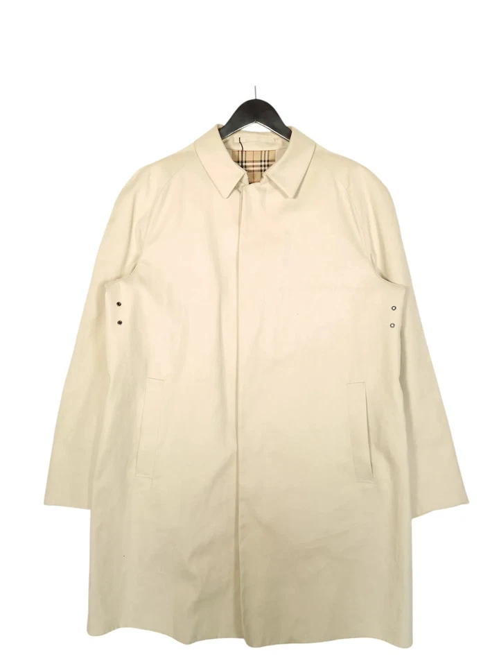 Abrigo Y2K Burberry London Talla 44 Grande Gran Tamaño Beige Hecho en Inglaterra Foto 3 de 4