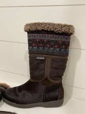 Vintage Brown Tecnica Fur Snow Boots Italian Apres Ski Lined 38 8
