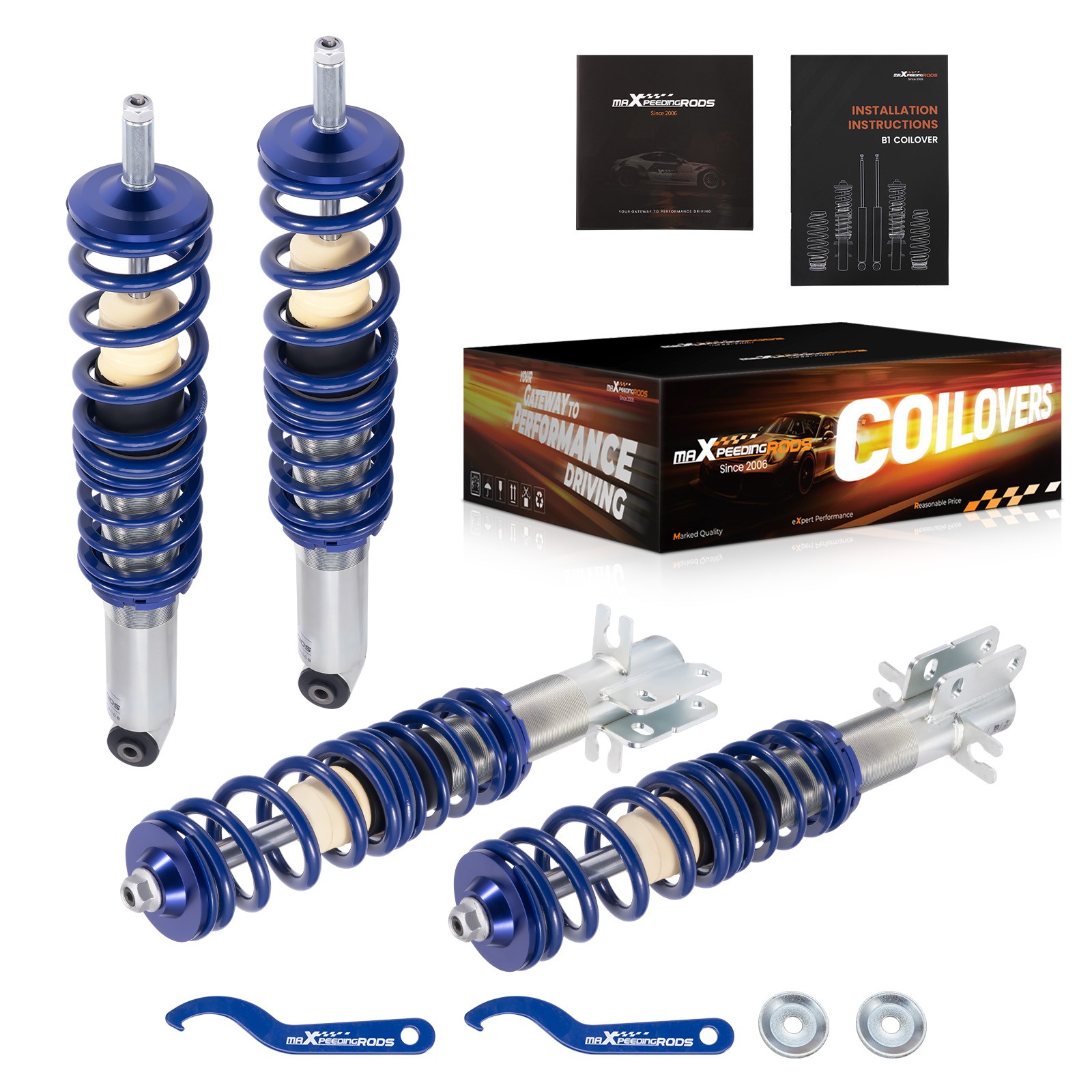 4pcs Coilover Susspension Kit for VW Scirocco MK2 53B 1981–1992 1.6 1.8