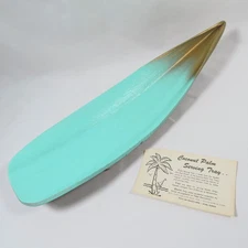 Vintage Coconut Palm Spathe Serving Tray Tiki Bar Decor Tribal Art Novelty