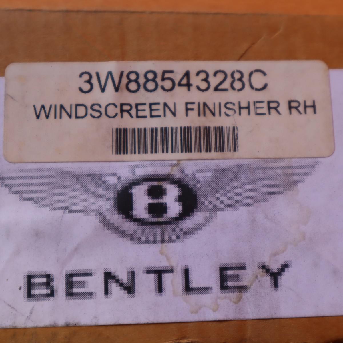 Bentley Continental GT 2012-2017 Right Windshield P/N 3W8854328C