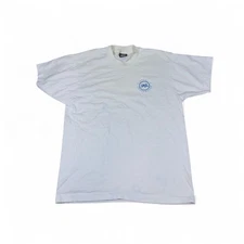 Screen Stars Best Single Stitch Tee Mens L White Cotton Blend Vintage Graphic