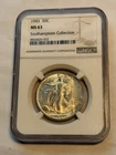 1943 Walking Liberty Half Dollar MS63 NGC. Southampton Collection. Blast White