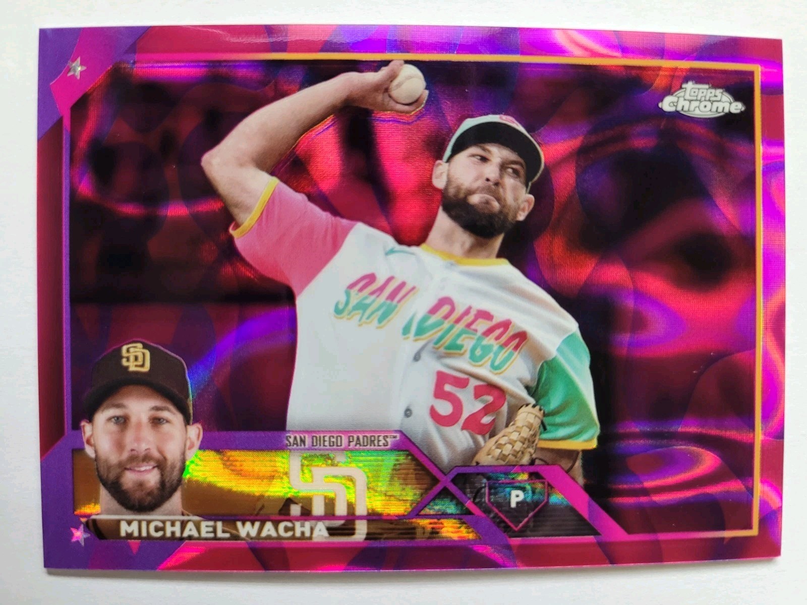 2023 Topps Chrome Update Series Michael Wacha #USC189 Magenta & Purple Lava /299