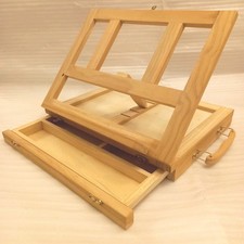 A4 Wooden Table Easel with Storage - Adjustable Folding Portable Artist Easel