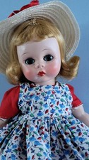 Early Madame Alexander-Kin 1953 Heavier Body Strung Doll SLNW in School Outfit