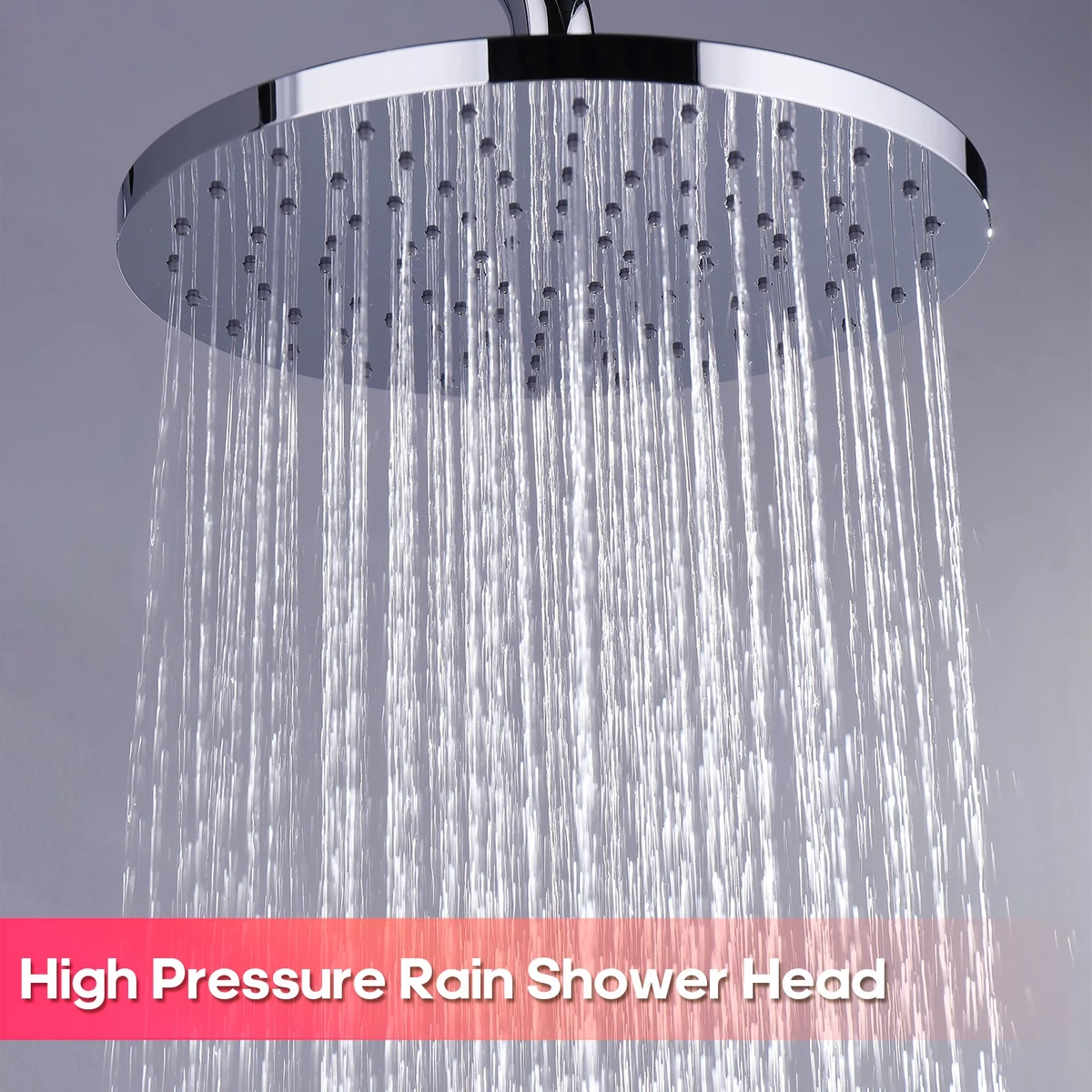 Decaura WELS 10" High Pressure Rain Shower Head Chrome 250mm ABS Shower Head