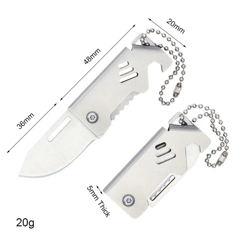 Mini EDC Foldable Pocket Knife Keychain Survival Tool Bottle Opener || US SELLER