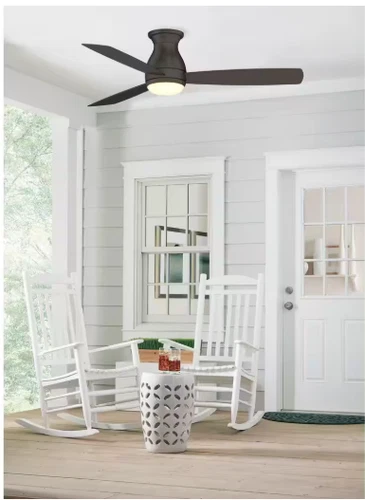FANIMATION Hugh 52 in. Integrated LED Indoor/Outdoor Black Ceiling Fan w/ Remote - Picture 13 of 13