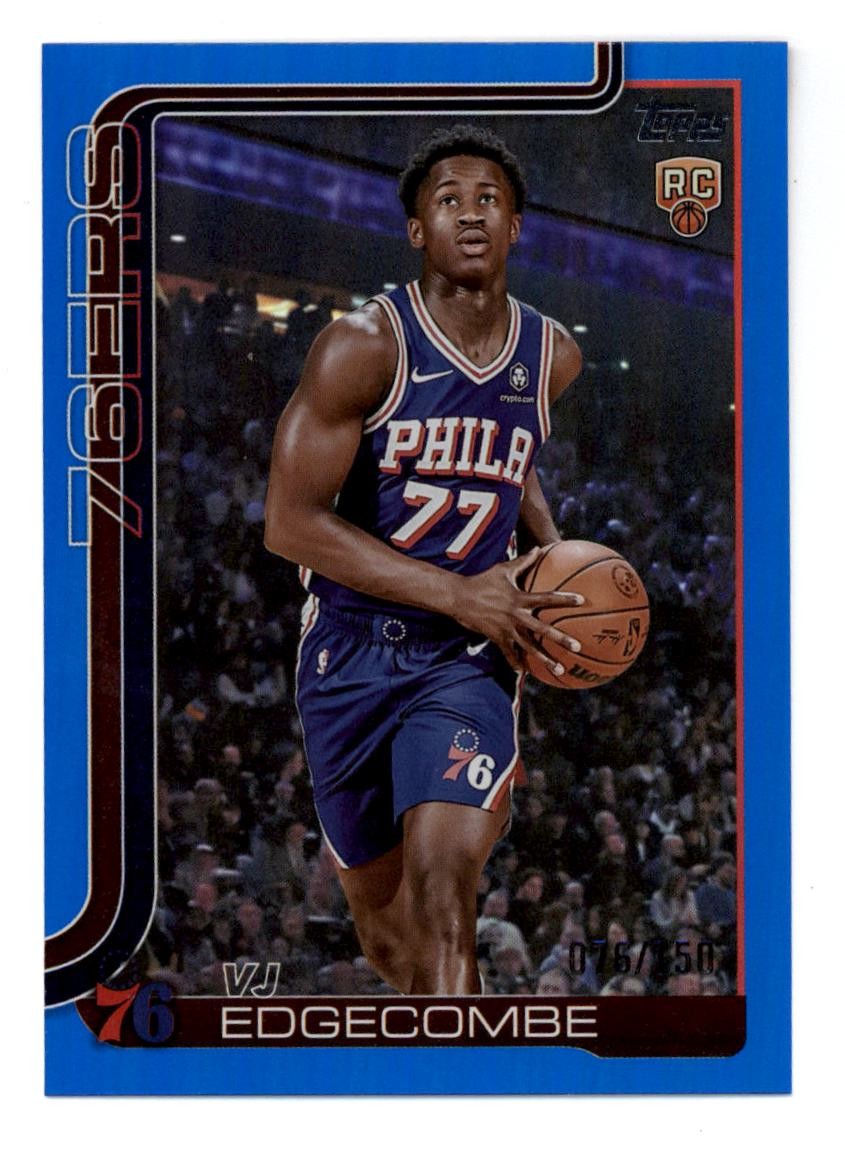 2025-26 Topps Blue Rainbow #203 VJ Edgecombe 076/150 Rookie RC - NM-MT