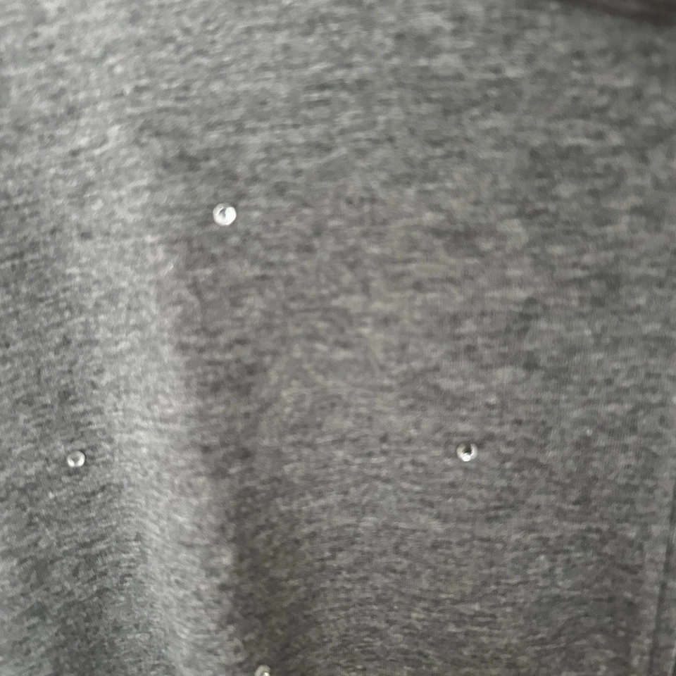 New Quacker Factory Jacket Pants Set Gray Rhinestones Pockets. Size plus 2X - Image 2 of 4