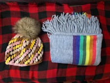 Women Cozy Hat  Scarf Set