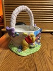 Disney 2000 Welcomes Winnie The Pooh Ceramic Easter Basket FTD Piglet Eeyore — photo 7