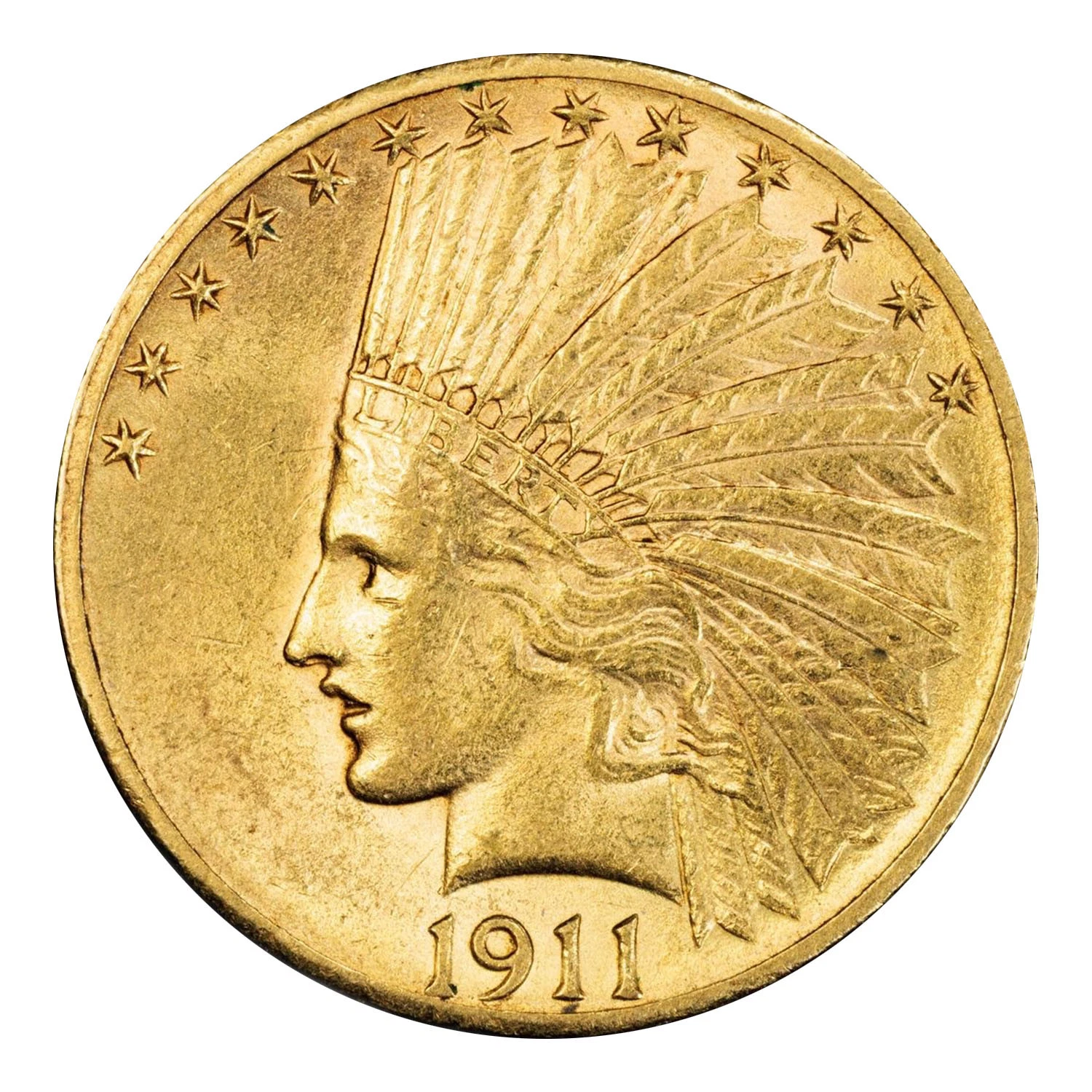 1911-D $10 Gold Indian Head PCGS AU-58 CAC
