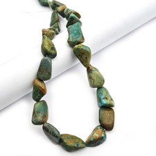 Natural Turquoise Tumble Nugget Beads Smooth Gemstone Briolette 12 20 mm 14 Inch
