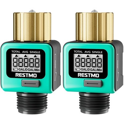 4 Measurement Modes Heavy Duty Water Flow Meter - Switchable Liters/Gallons