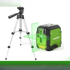 Cross Line Laser Level Tripod Green Osram Diode Self Leveling HorizontalVertical