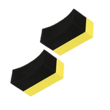 2pcs Car Waxing Sponge Multifunctional Waxing Cleaning Tool Corner Wipe Brush
