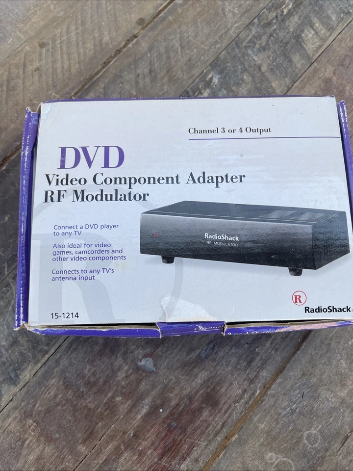 DVD Video Component Adapter RF Modulator Radio Shack Channel 3 or 4 Output - Image 2 of 4