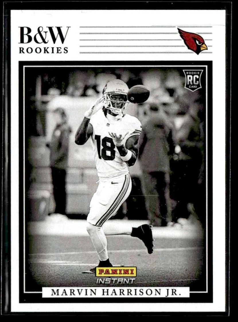 Marvin Harrison Jr. Panini Instant NFL Black & White Rookies #BWR19 Base