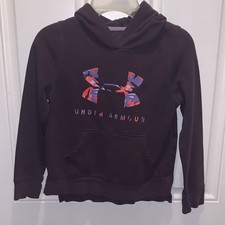 Under Armour ColdGear Boys YSM Pullover Hoodie Fleece Loose Fit Logo Pockets