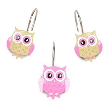 Owl Shower Curtain Hooks, Home Decoration Shower Curtain Rings, Suitable for