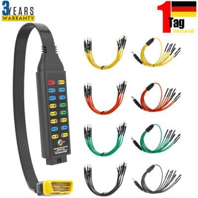 Car 16-Pin CAN Bus OBD2 Breakout Box OBDII Protocol/Power Supply/Ground Detector