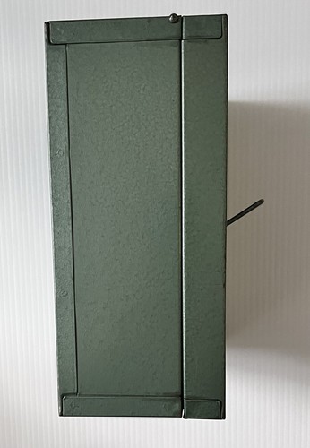 VINTAGE • Hamilton Skotch Corp Metal PORTA CHECK FILE Box w Key • Green 9x9x4” - Picture 6 of 10