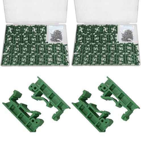 50Sets C45 DIN Rail PCB Mounting Bracket Holder Carrier Clips for Width 15mm ... - Picture 1 of 7